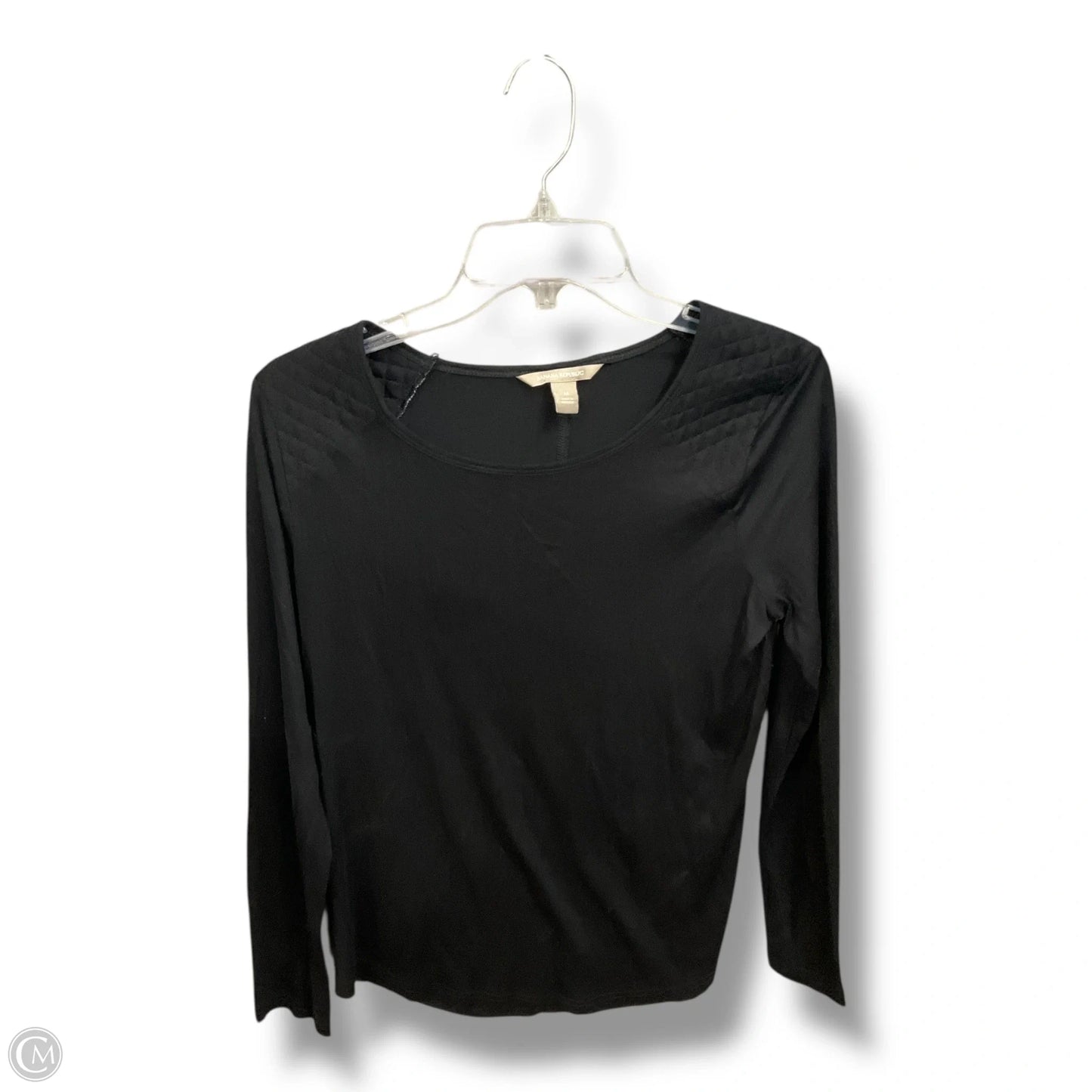 Top Long Sleeve Basic By Banana Republic In Black, Size: M