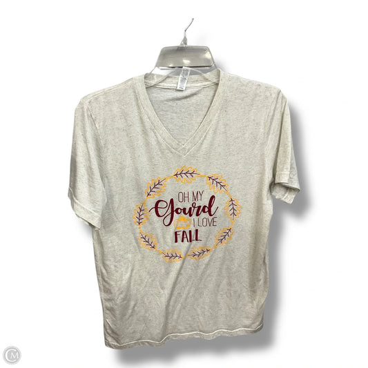 Top Short Sleeve By Canvas In White, Size: M