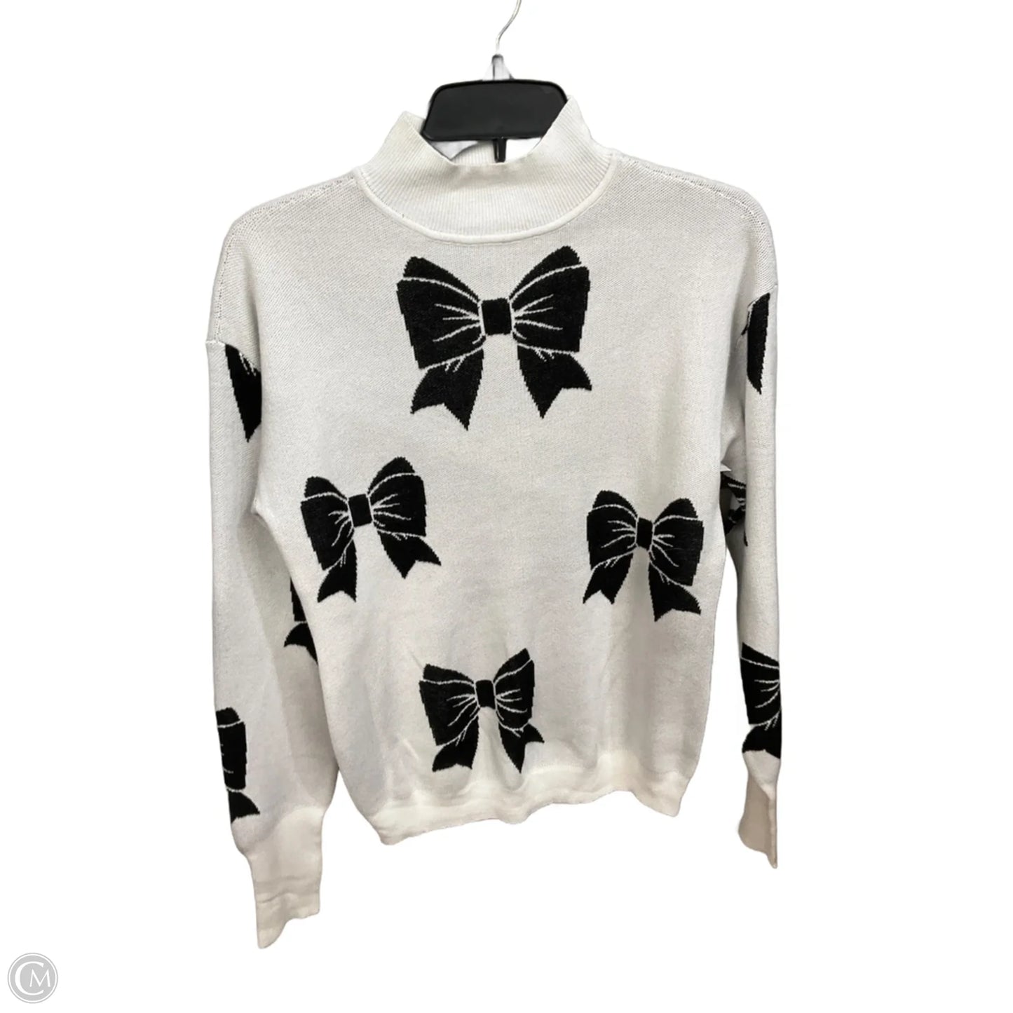 Sweater By Clothes Mentor In Black & White, Size: M