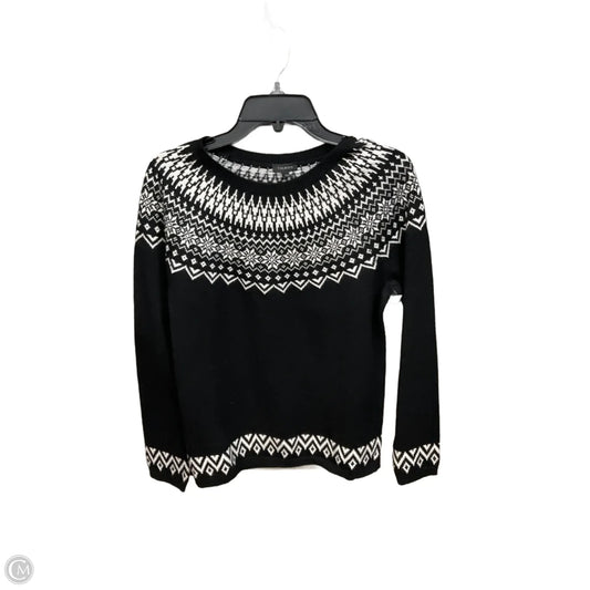 Sweater By Talbots In Black & White, Size: M
