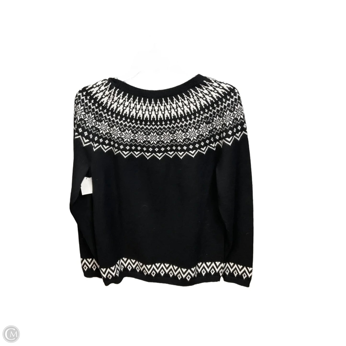 Sweater By Talbots In Black & White, Size: M
