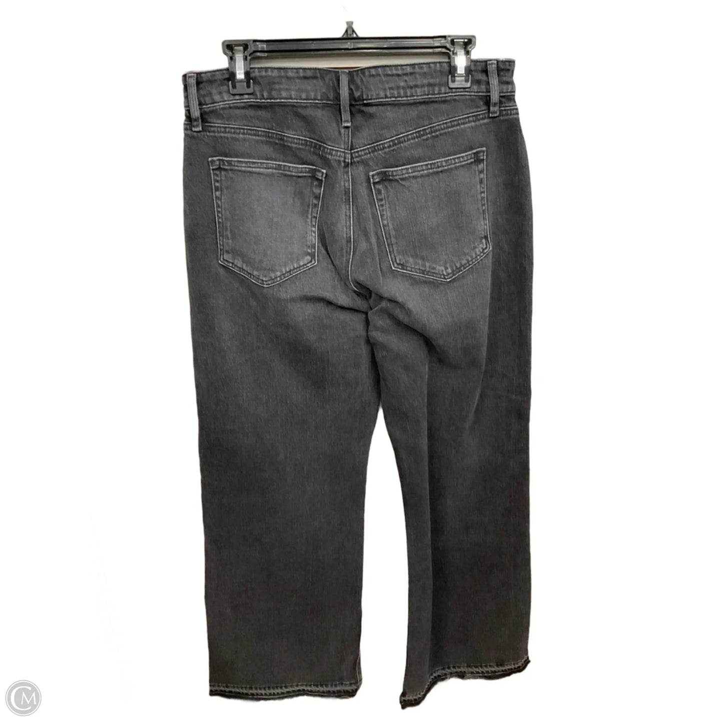 Jeans Wide Leg By Loft In Black Denim, Size: 8