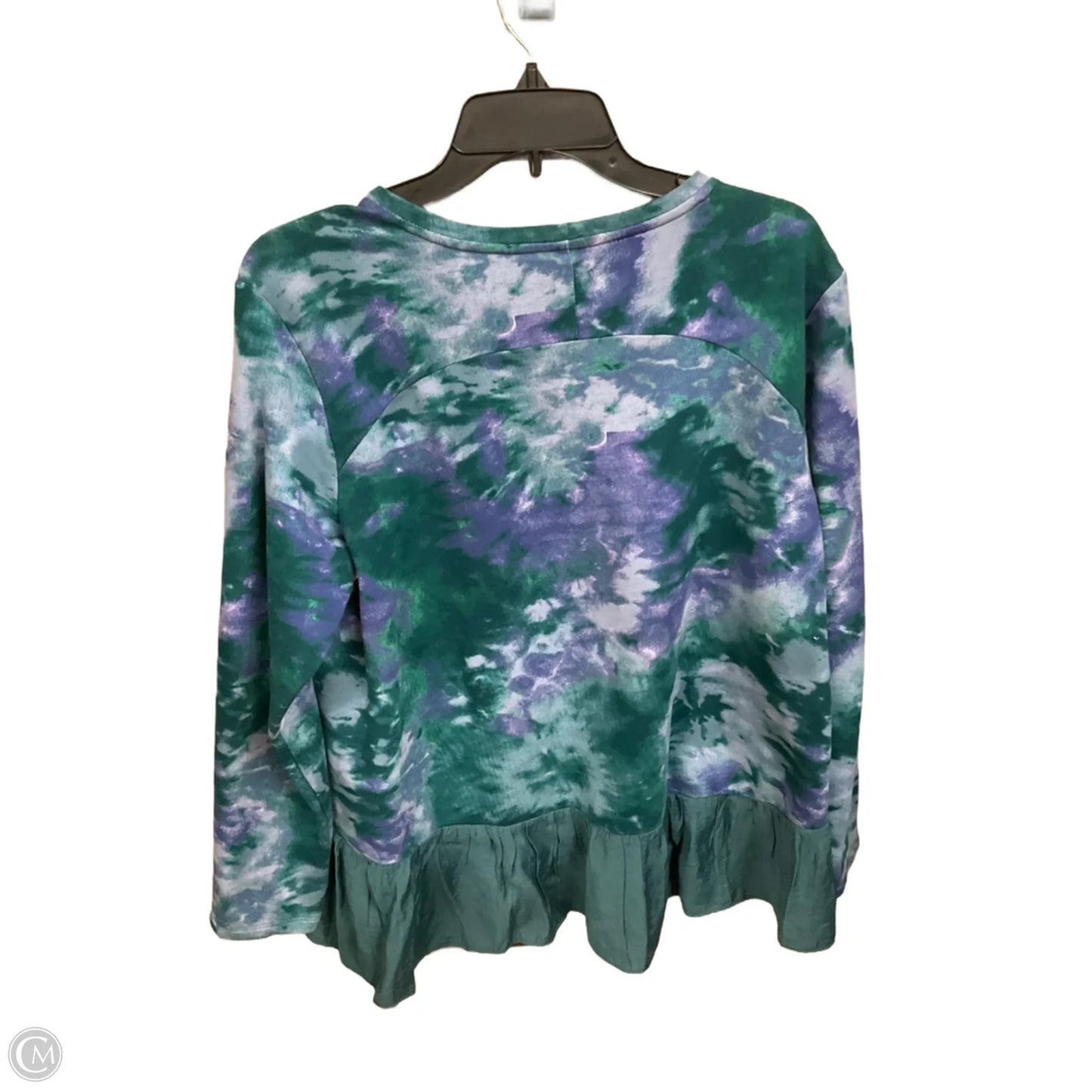 Top Long Sleeve By Logo In Tie Dye Print, Size: M