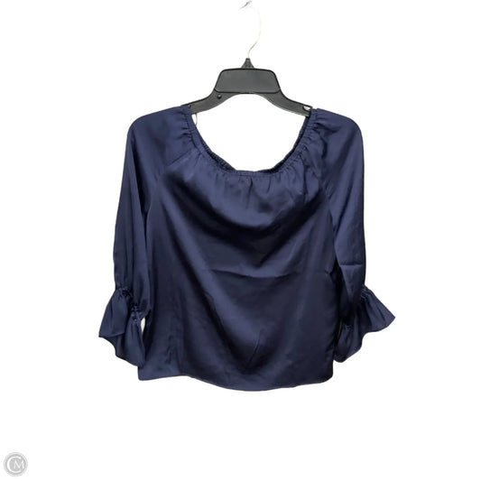 Top Long Sleeve Basic By Clothes Mentor In Navy, Size: Xs