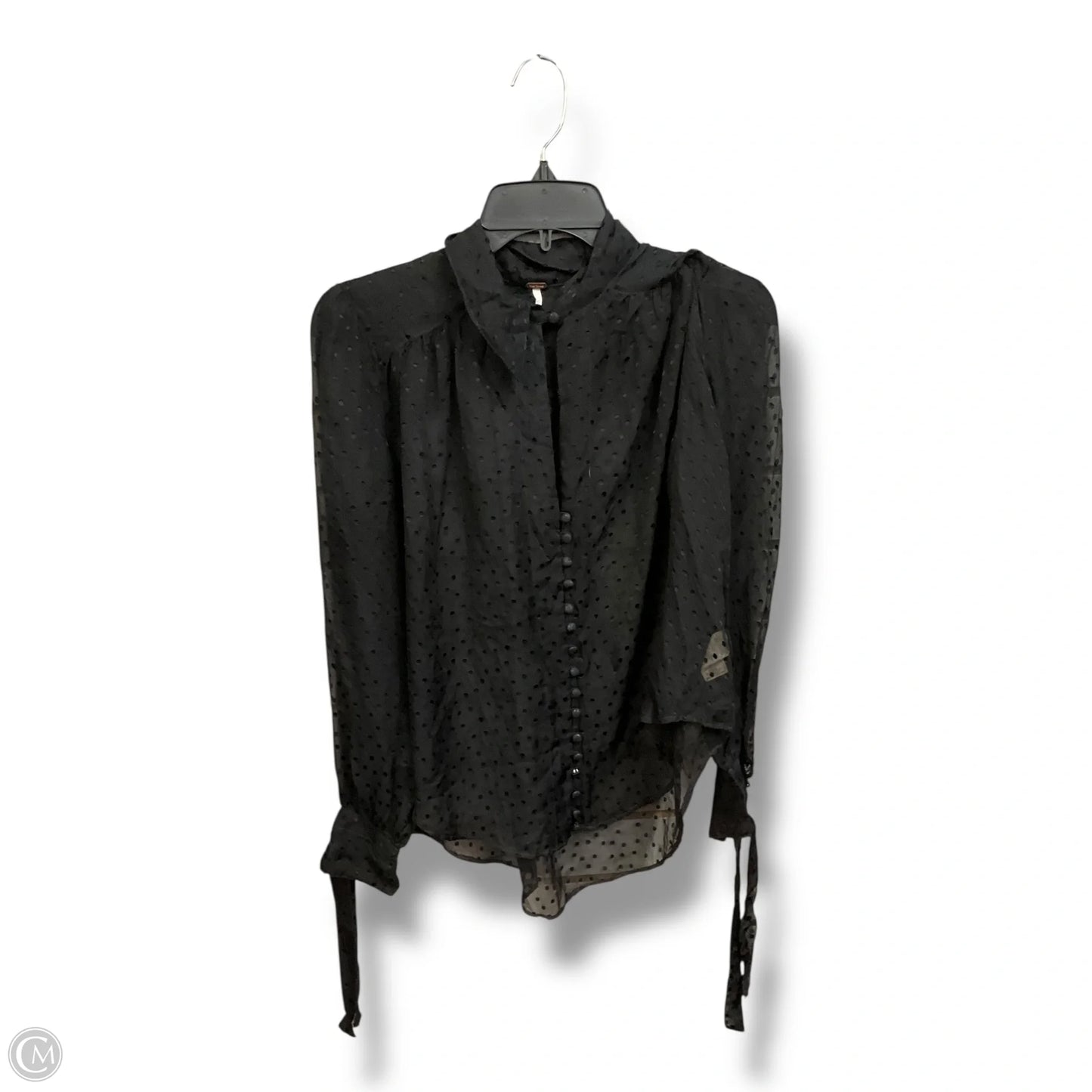 Blouse Long Sleeve By Free People In Black, Size: Xs