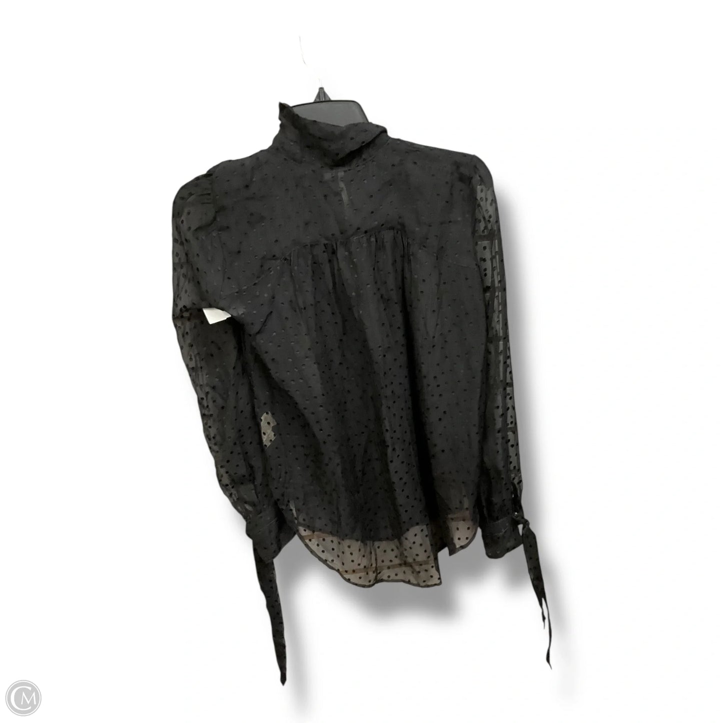 Blouse Long Sleeve By Free People In Black, Size: Xs