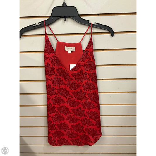 Top Sleeveless By Loft In Red, Size: Xs