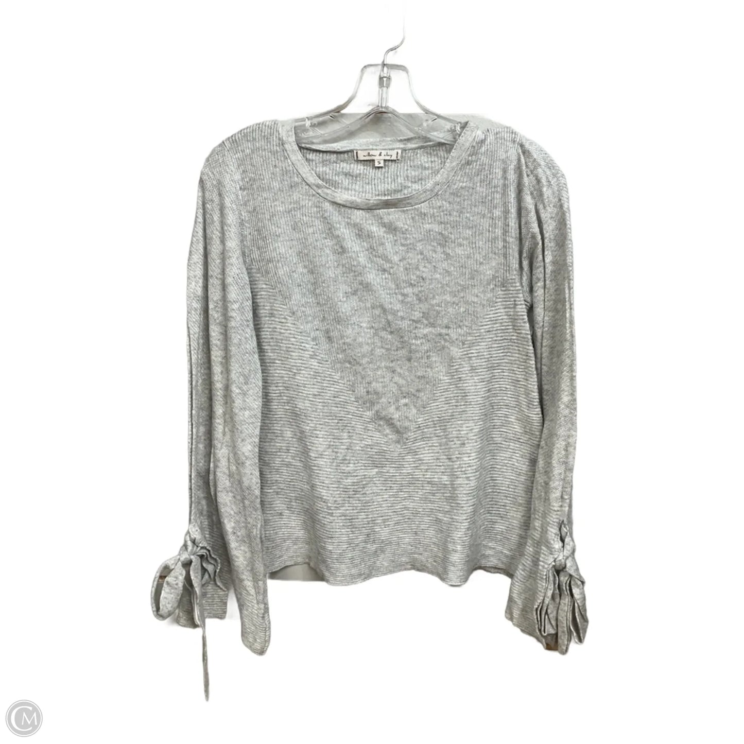 Top Long Sleeve Basic By Willow & Clay In Grey, Size: S