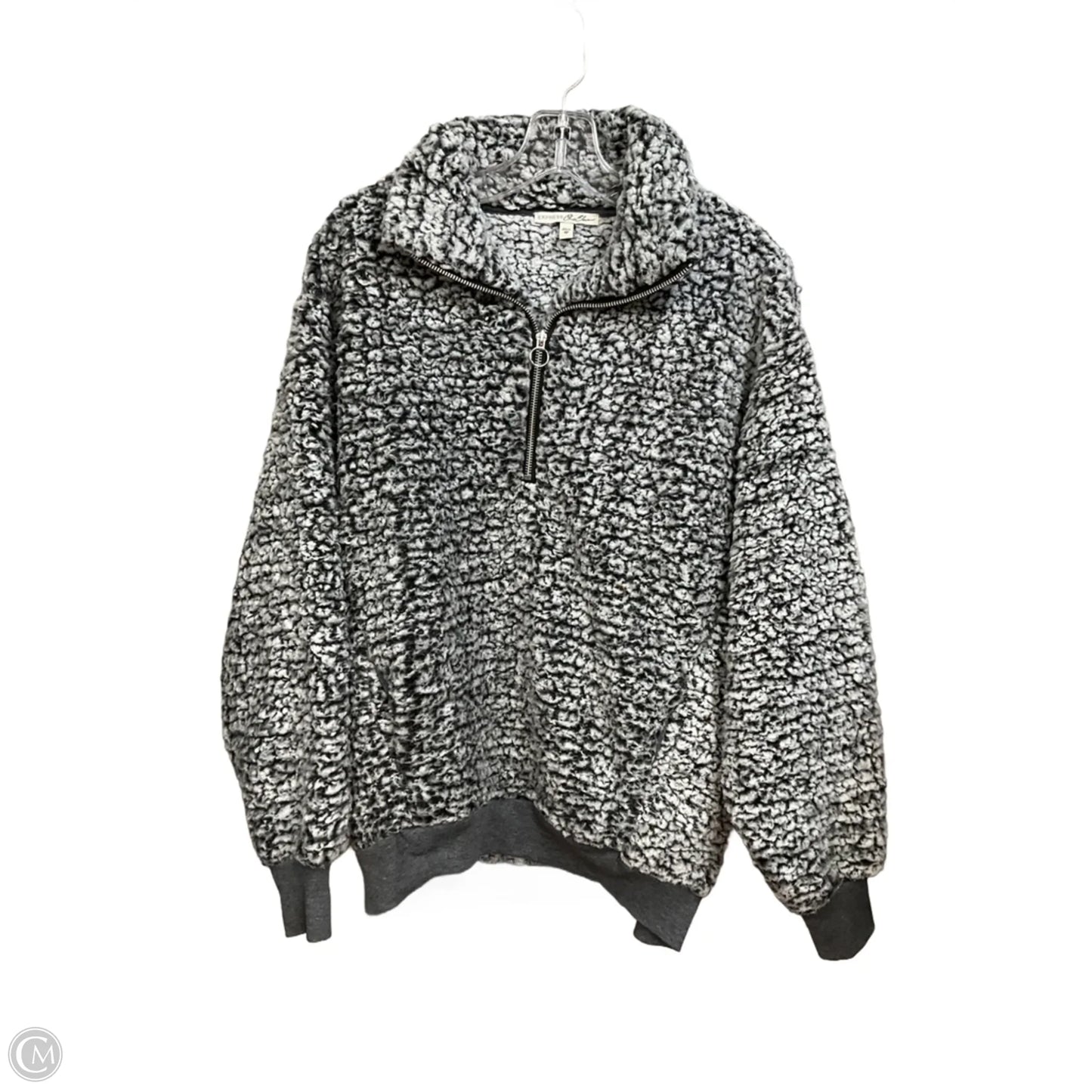 Jacket Faux Fur & Sherpa By Express In Black & White, Size: Xs