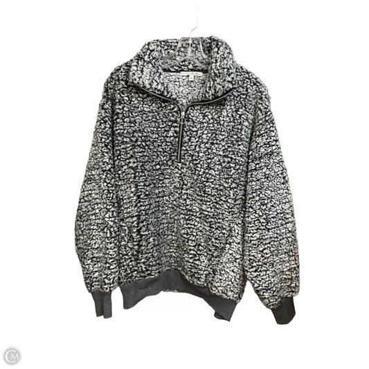 Jacket Faux Fur & Sherpa By Express In Black & White, Size: Xs