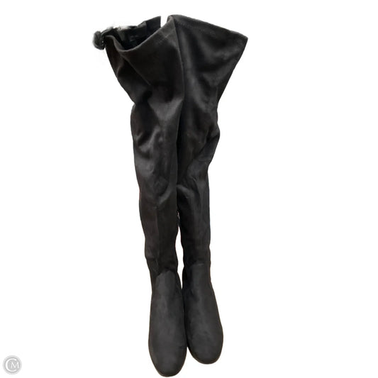 Boots Over-the-knee Heels By Clothes Mentor In Black, Size: 8.5