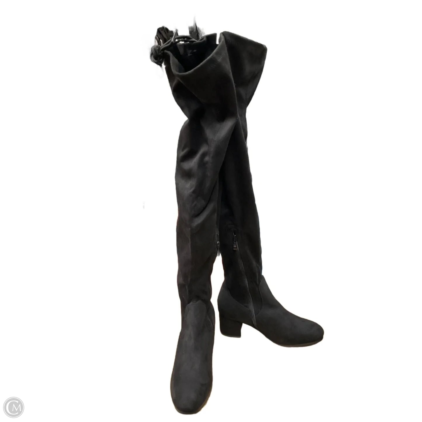 Boots Over-the-knee Heels By Clothes Mentor In Black, Size: 8.5