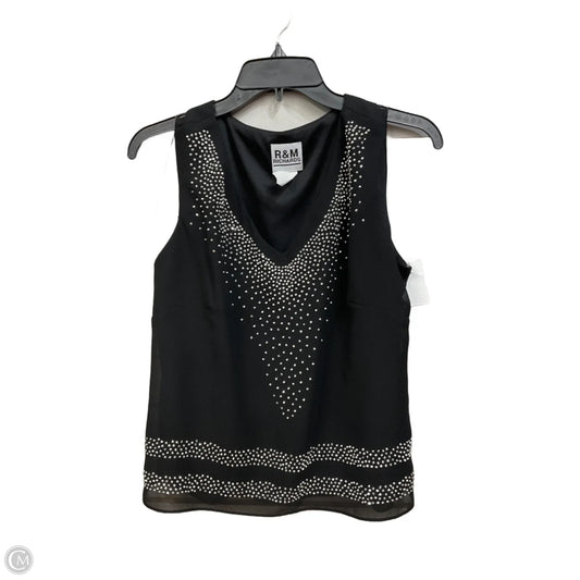 Top Sleeveless Basic By R And M Richards In Black, Size: M