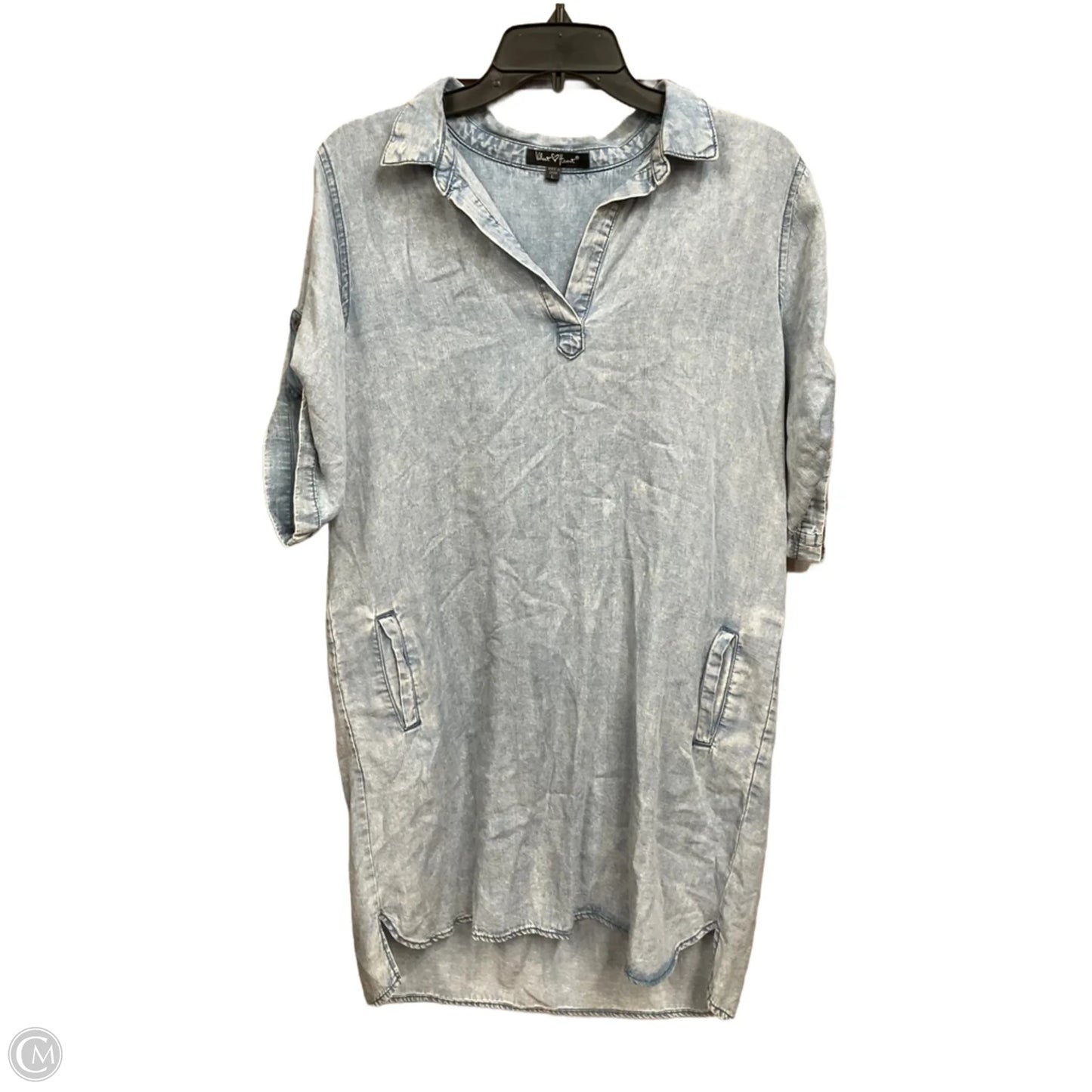 Dress Casual Short By Velvet Heart In Blue Denim, Size: L