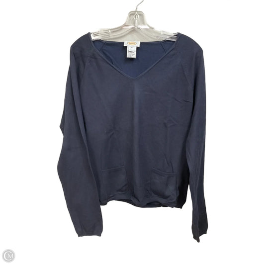 Top Long Sleeve Basic By Talbots In Navy, Size: Xl