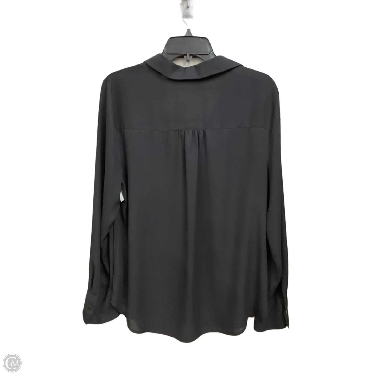 Blouse Long Sleeve By Worthington In Black, Size: L
