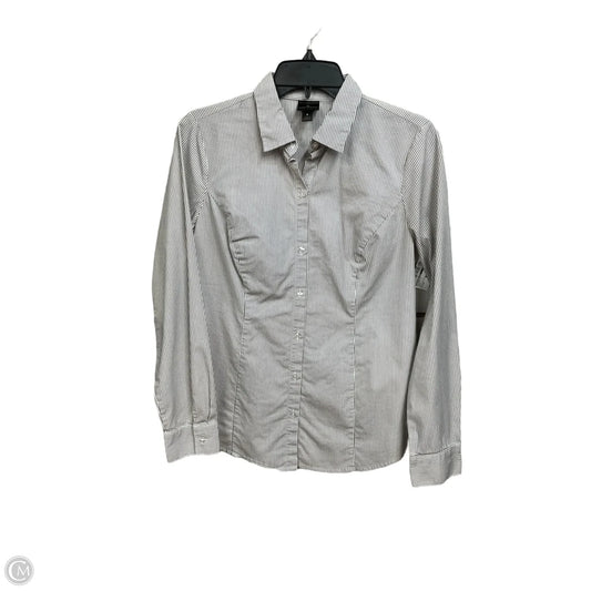 Blouse Long Sleeve By Worthington In Grey, Size: M