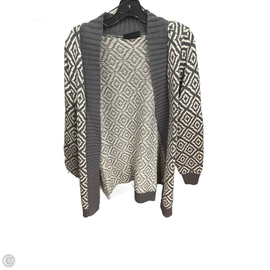 Cardigan By Lane Bryant In Grey & White, Size: 1x