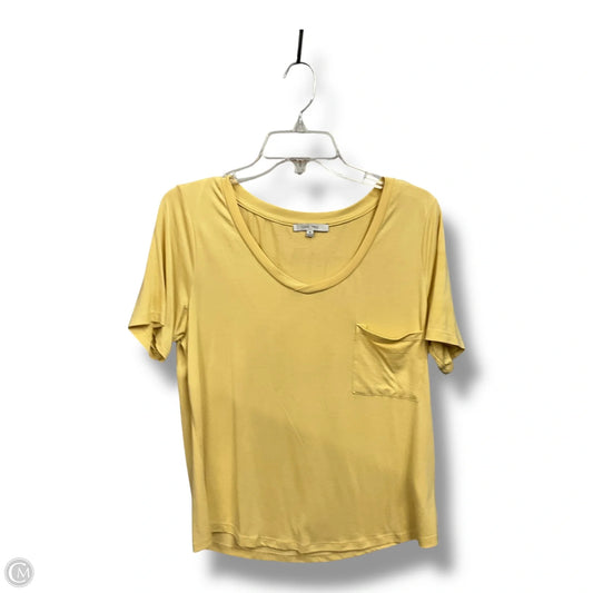Top Short Sleeve Basic By Cmc In Yellow, Size: M