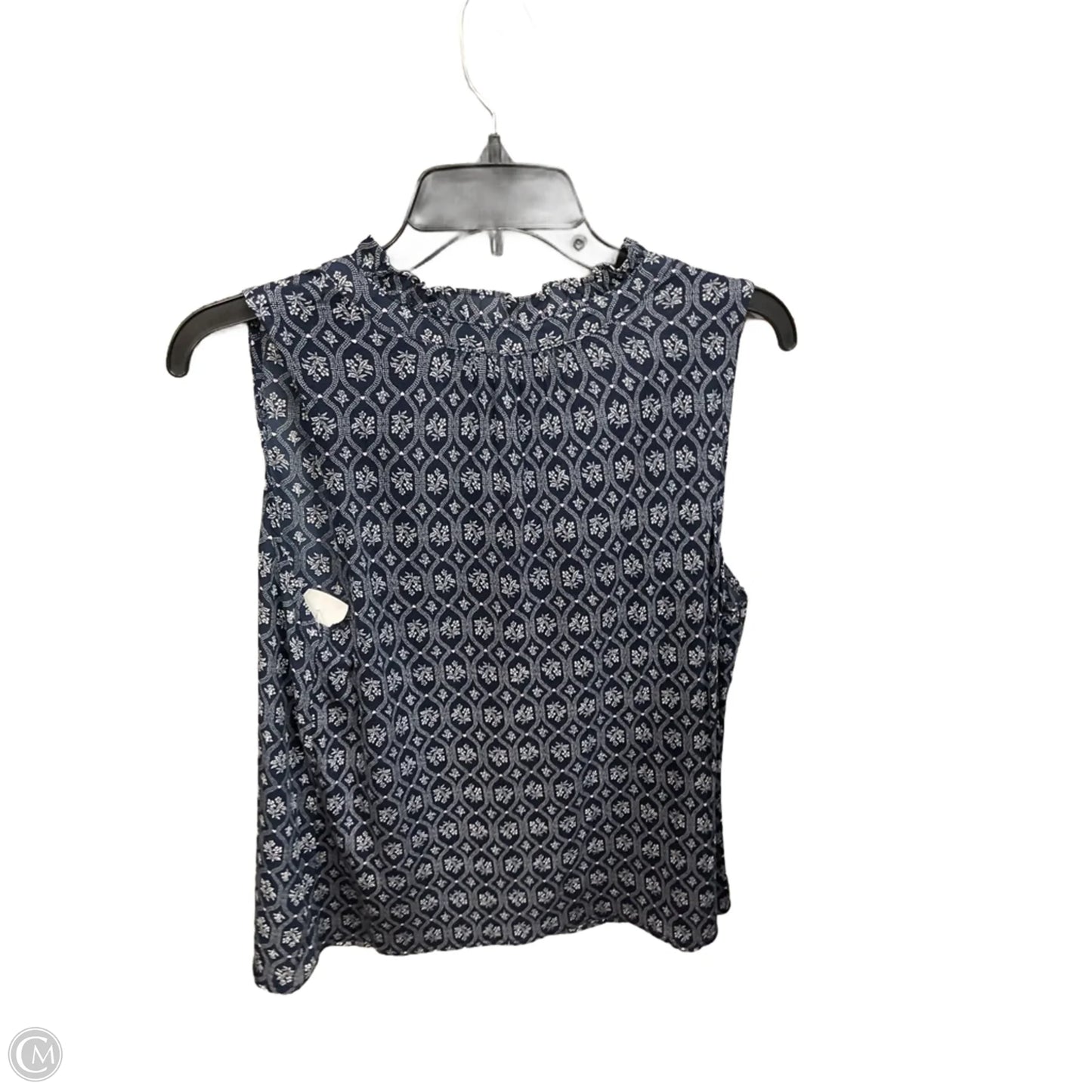 Blouse Sleeveless By Loft In Navy, Size: M