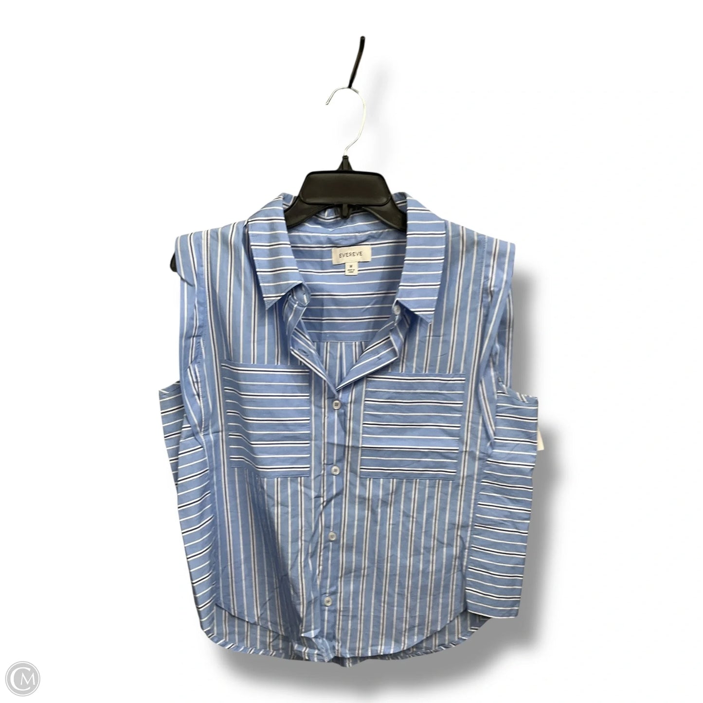 Top Sleeveless By Evereve In Striped Pattern, Size: M