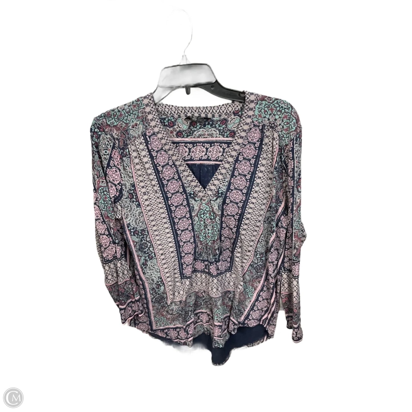 Top Long Sleeve By Lucky Brand In Blue, Size: Xl