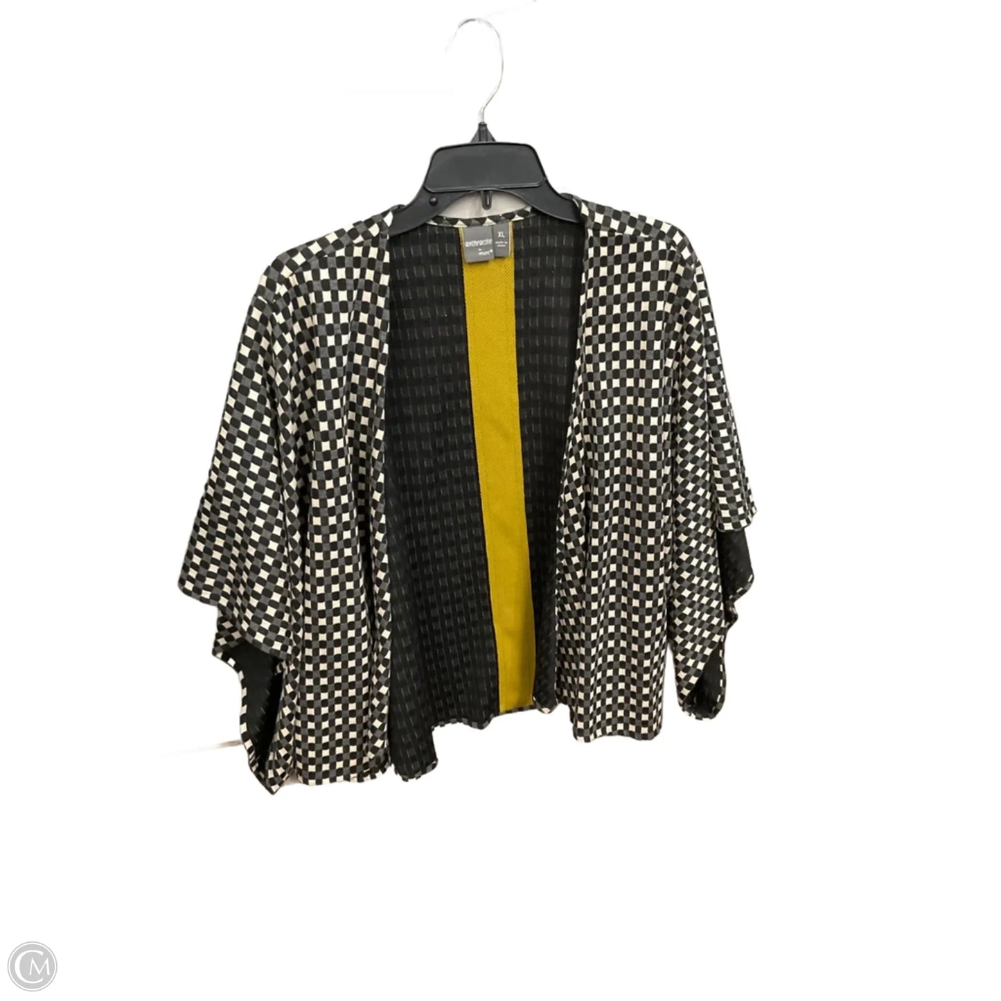 Shawl By Muse In Black & White, Size: Xl