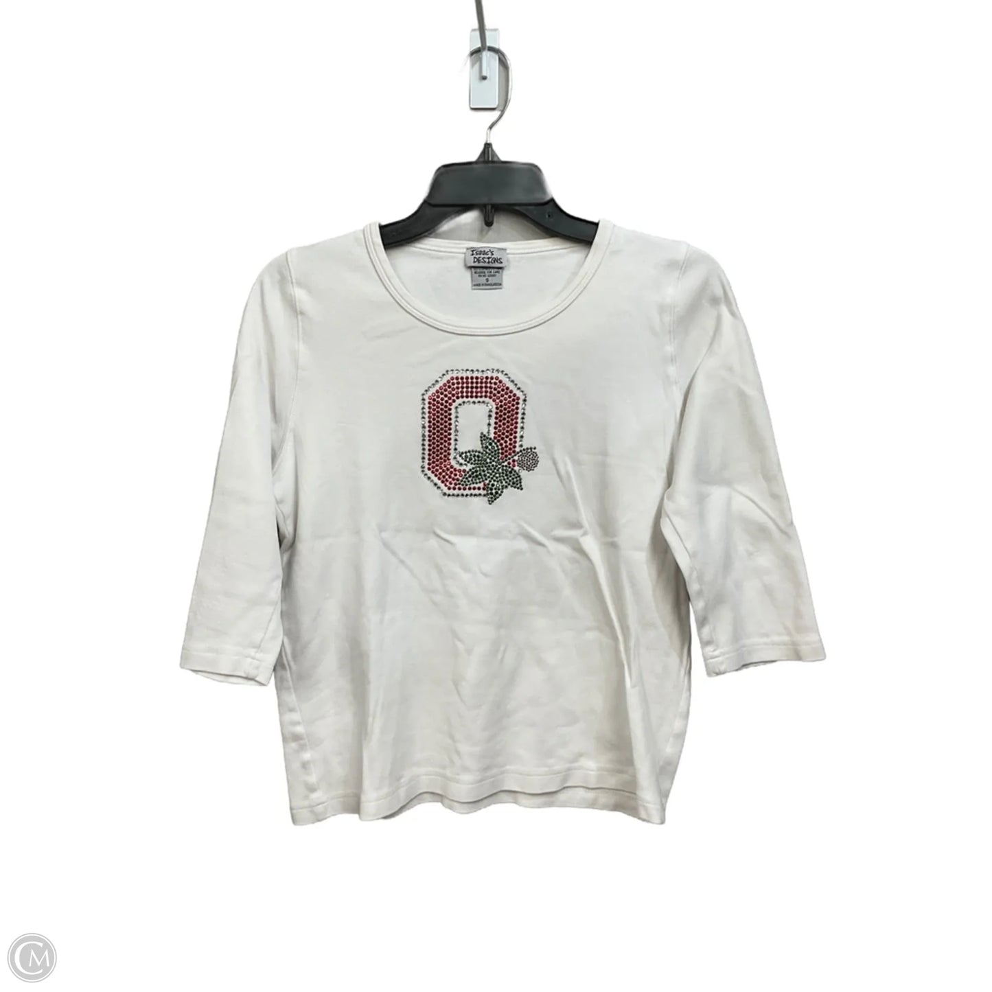 Top 3/4 Sleeve Basic By Clothes Mentor In White, Size: S