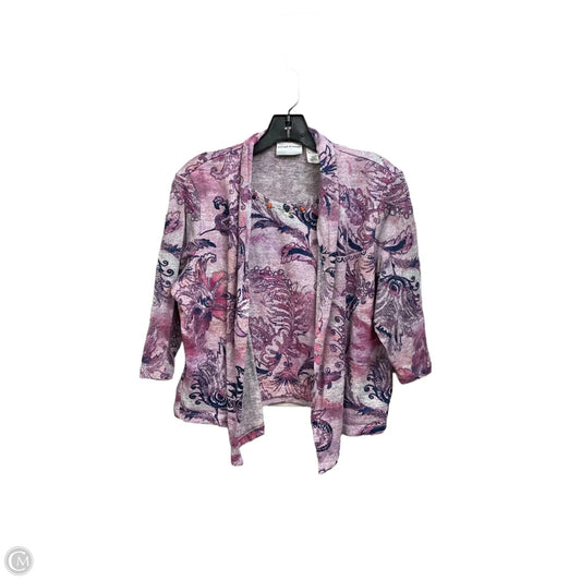 Top Long Sleeve By Alfred Dunner In Paisley Print, Size: Mp