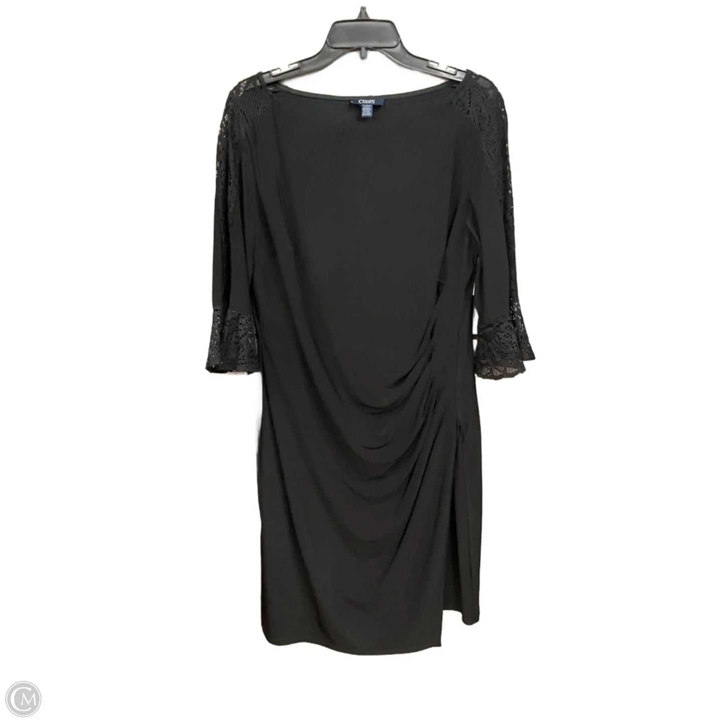 Dress Party Midi By Chaps In Black, Size: Xl