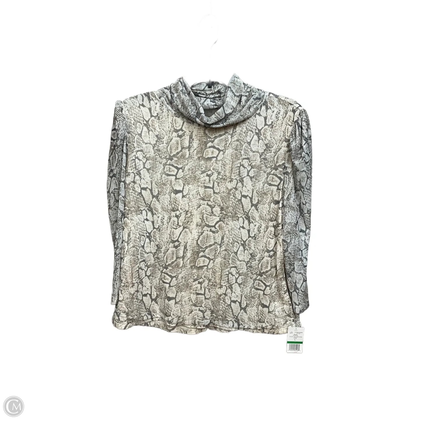 Top 3/4 Sleeve By Live And Let Live In Animal Print, Size: L