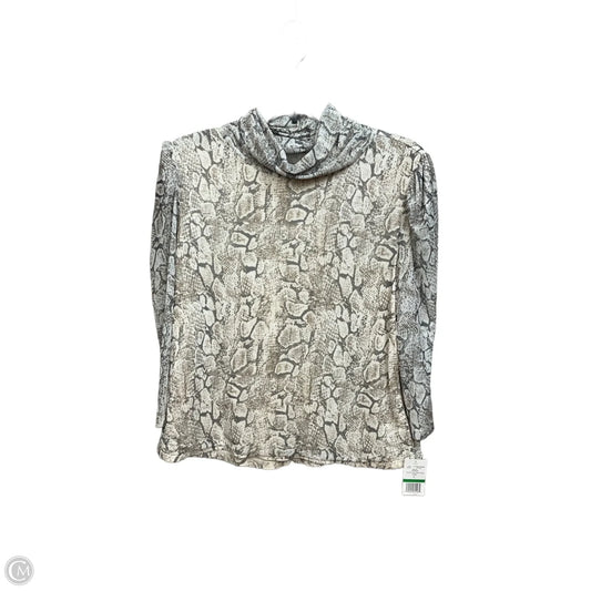 Top 3/4 Sleeve By Live And Let Live In Animal Print, Size: L