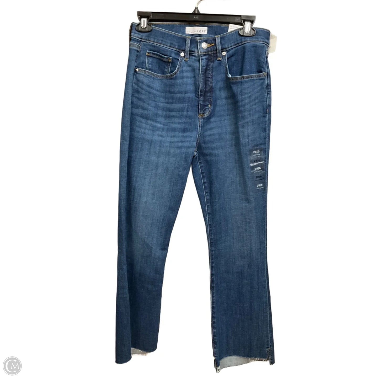 Jeans Cropped By Loft In Blue Denim, Size: 6