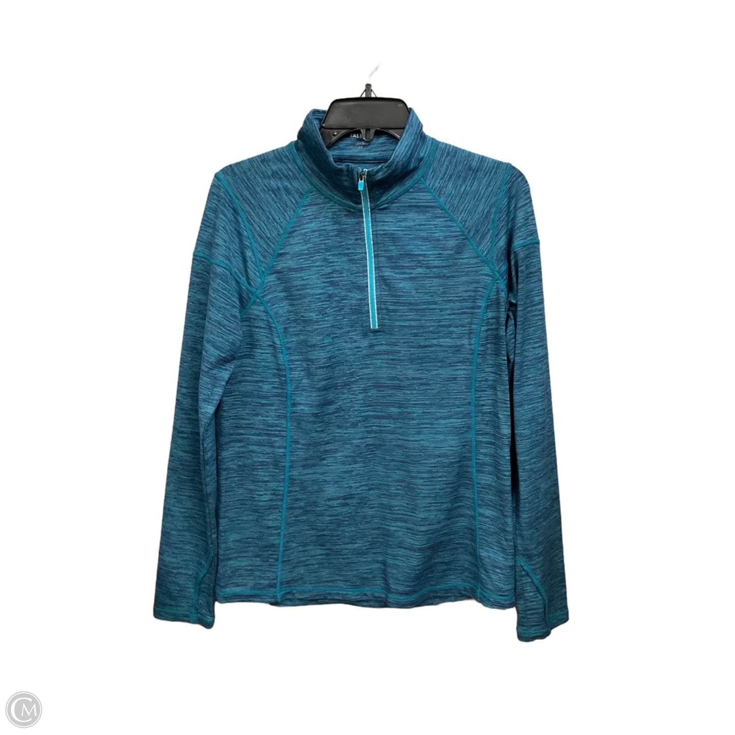 Athletic Top Long Sleeve Collar By Talbots In Teal, Size: M