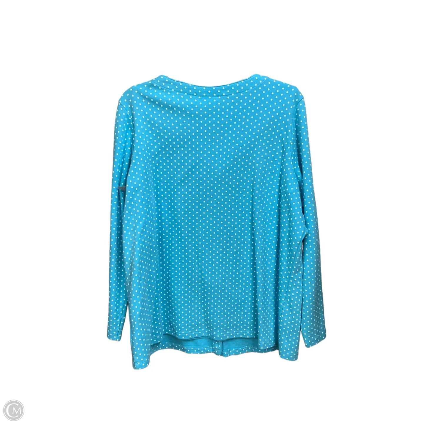 Top 2pc Long Sleeve By Quaker Factory In Polkadot Pattern, Size: 1x