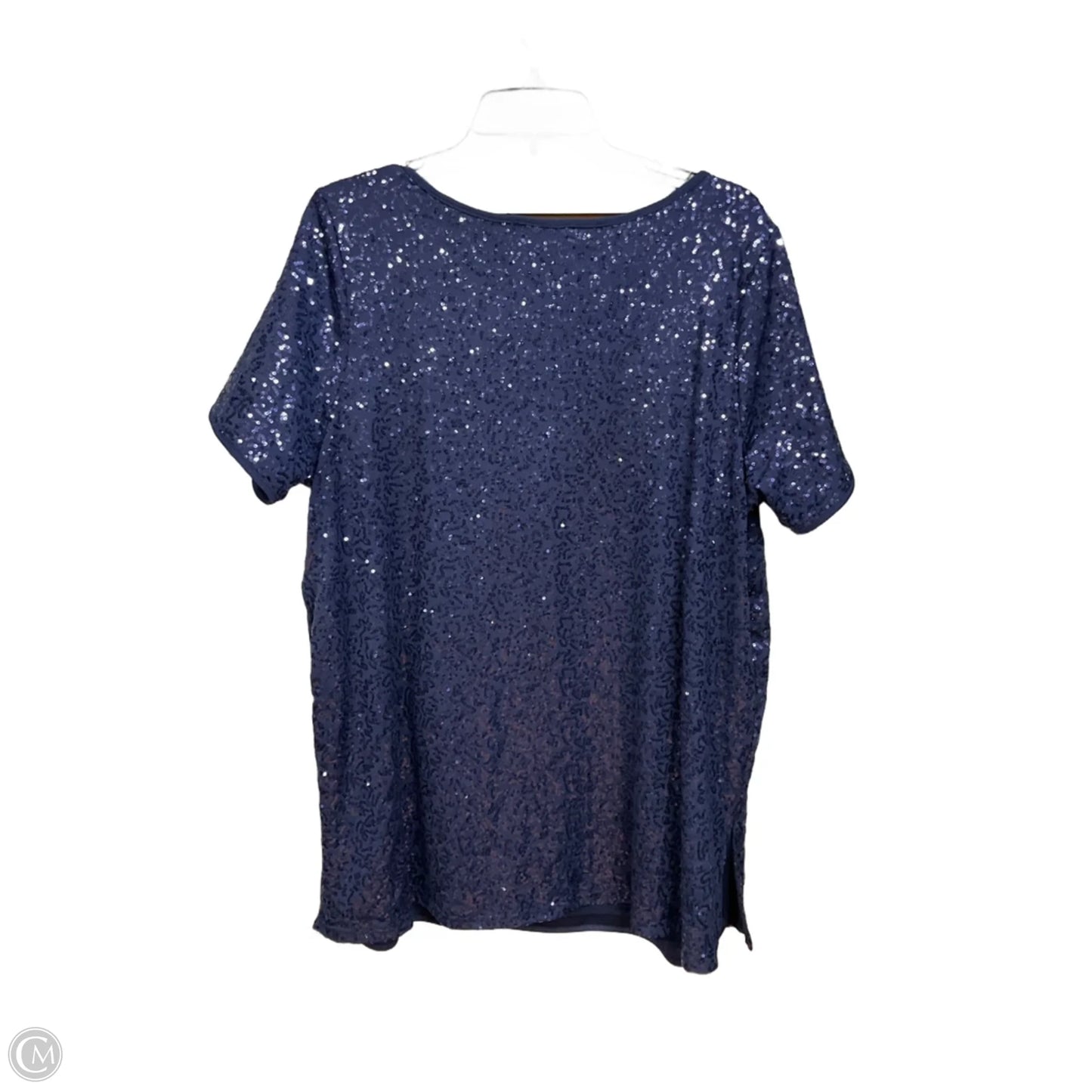 Top 2pc Short Sleeve By Romans In Navy, Size: 2x