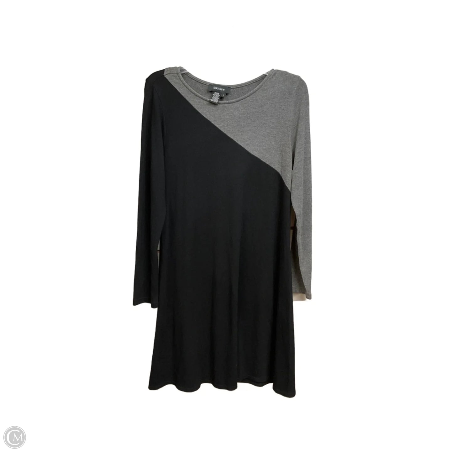 Dress Casual Midi By Karen Kane In Black & Grey, Size: L