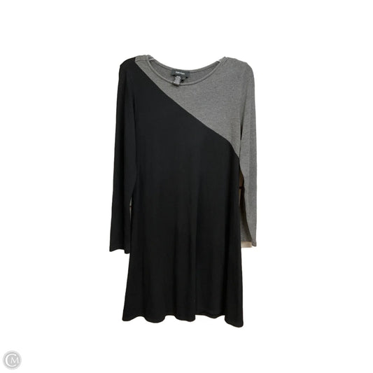 Dress Casual Midi By Karen Kane In Black & Grey, Size: L