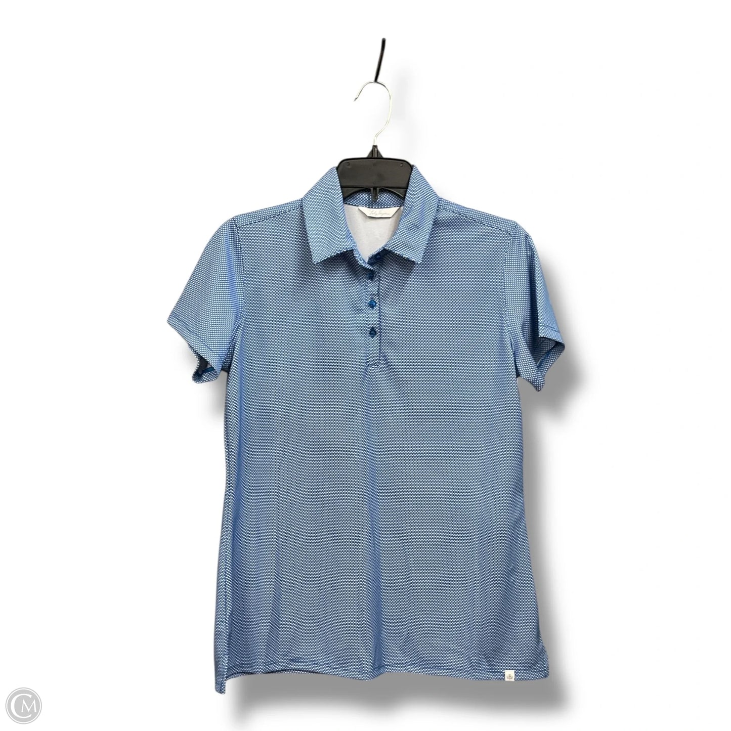 Athletic Top Short Sleeve By Cmc In Blue & White, Size: M