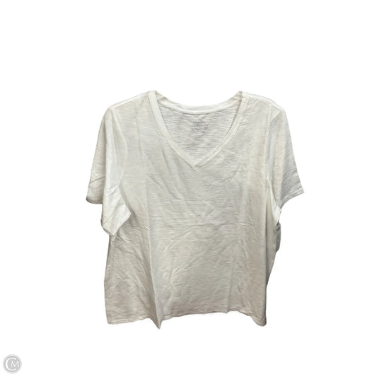 Top Short Sleeve Basic By Chicos In White, Size: Xl