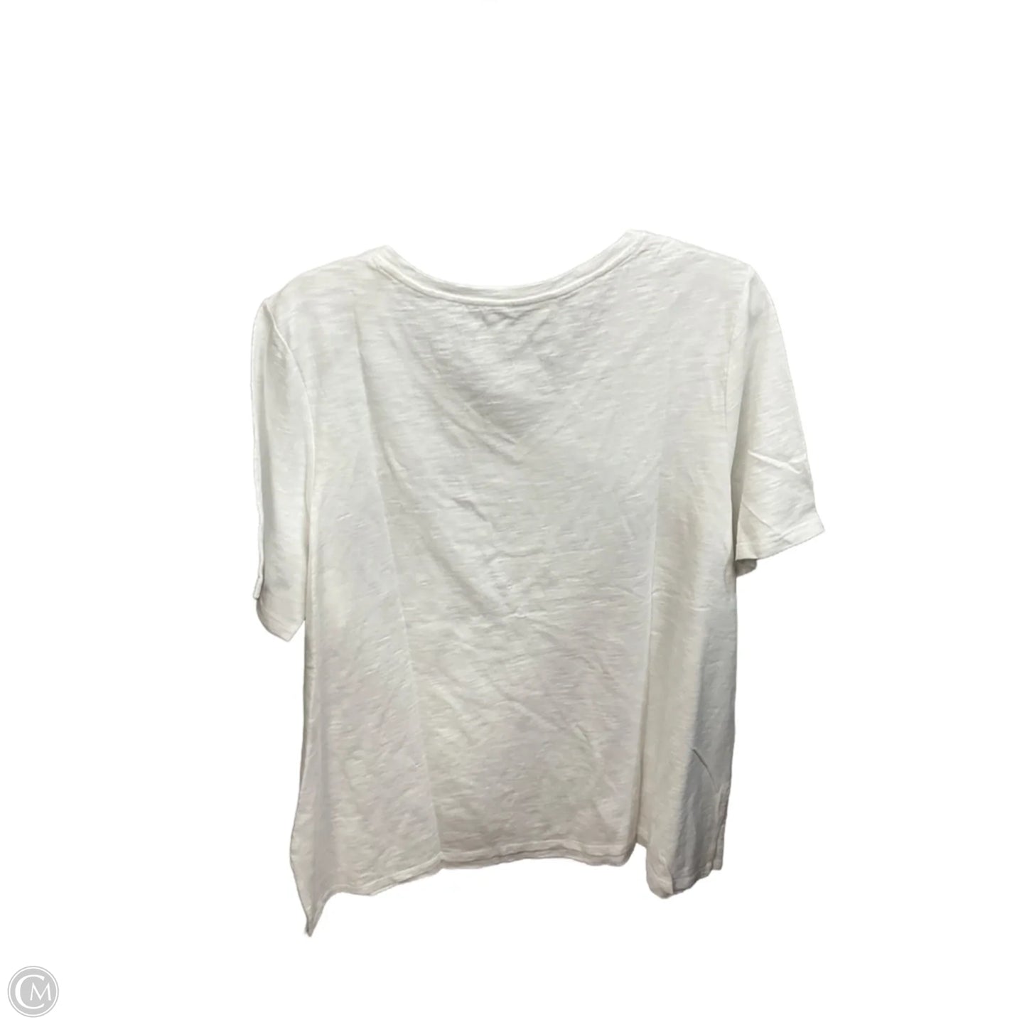 Top Short Sleeve Basic By Chicos In White, Size: Xl