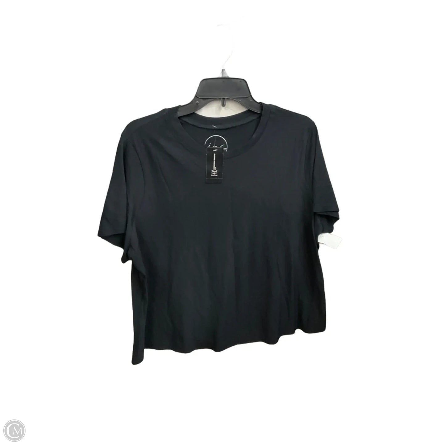 Top Short Sleeve Basic By Inc In Black, Size: 2x