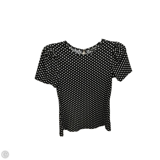 Top Short Sleeve Basic By Express In Polkadot Pattern, Size: M
