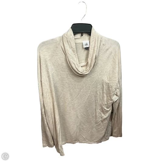 Top Long Sleeve Basic By Cabi In Cream, Size: S
