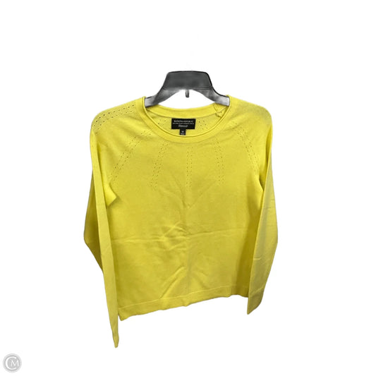 Top Long Sleeve Basic By Banana Republic In Yellow, Size: Xs