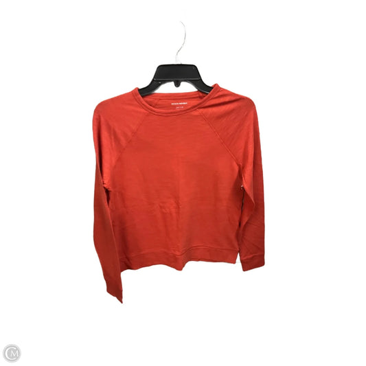 Top Long Sleeve Basic By Banana Republic In Orange, Size: Xs