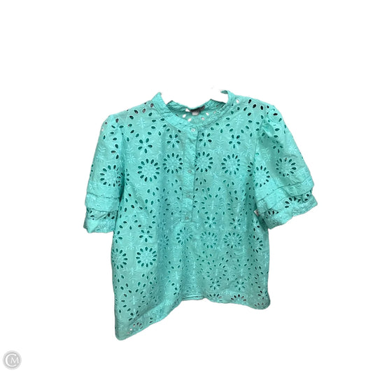 Top Short Sleeve Basic By J. Crew In Teal, Size: L