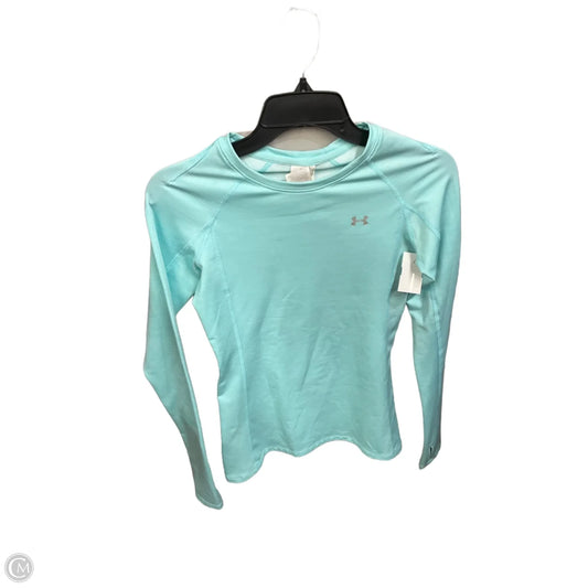 Athletic Top Long Sleeve Crewneck By Under Armour In Aqua, Size: Xs