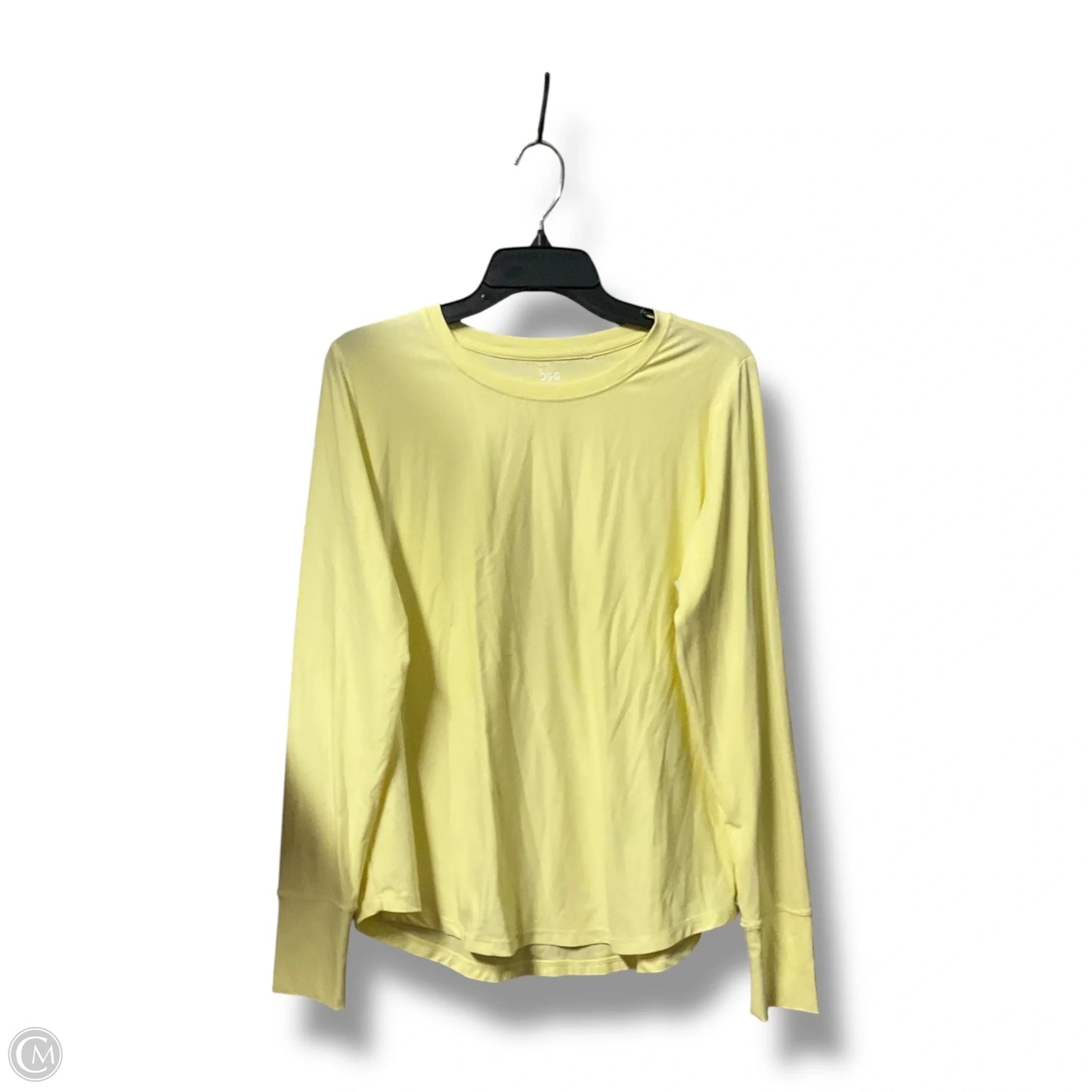 Athletic Top Long Sleeve Crewneck By Cmc In Yellow, Size: L