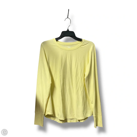 Athletic Top Long Sleeve Crewneck By Cmc In Yellow, Size: L
